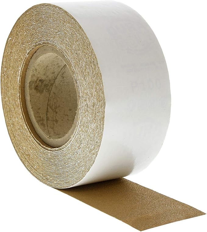 Dura-Gold Premium Gold 100 Grit PSA Longboard Sandpaper, 20 Yard Roll, 2-3/4" Wide, Self Adhesive Stickyback, Woodworking & Automotive Sandpaper Roll, Air File Sand Paper, Auto Sanding Blocks