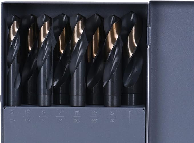Century Drill & Tool, 44408, 8 PC Set,Silver & Deming,High Speed Drills, Cobalt Steel