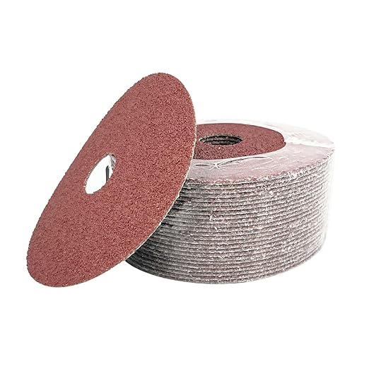 VSM 25-Pack - 5 inch 36 Grit (Coarse) - Aluminum Oxide Resin Fiber Disc, Tear-Resistant Fiber Backing, Durable, Hand-Held Machine Compatible Abrasive Discs