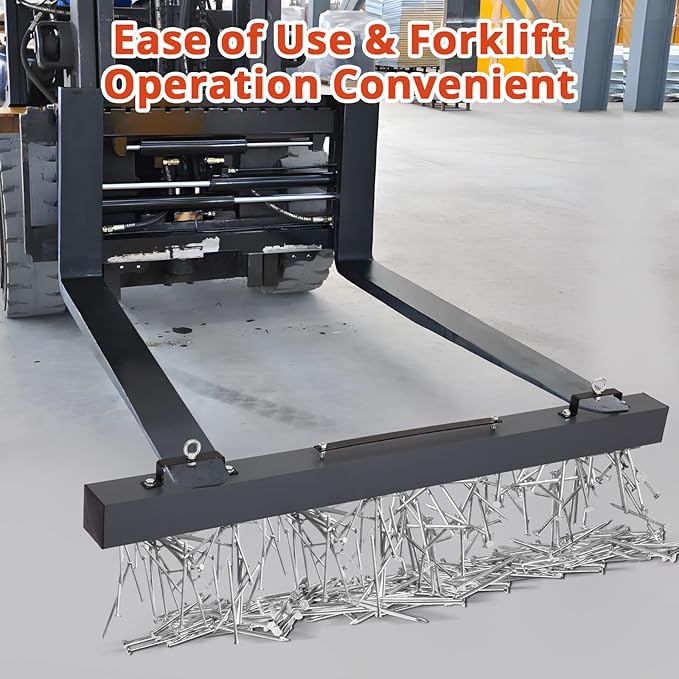 Magnetic Sweeper 60 in Hanging Magnet Sweeper 140 LBS Nail Magnet Hang Type Magnet Sweeper Magnetic Nail Sweeper Magnetic Sweepers fits Forklift