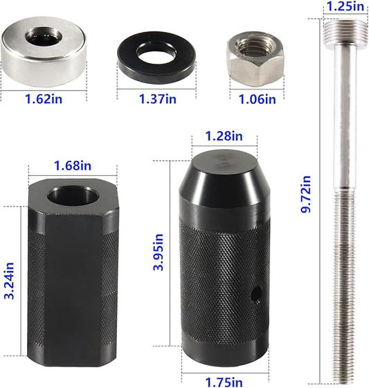 9U-6891 Injector Sleeve Remover Installer Set+9U-7227 Injector Height Tool+J-38587-a Engine Barring Socket Installer Tool Set Compatible with CAT Caterpillar 3406E C-15 C-16 Engines (8 PCS)