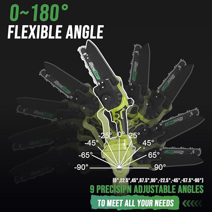 2-IN-1 Cordless Pole Saw & Mini Chainsaw, Two 4.0Ah Battery Powered 6 Inch Electric Pole Chainsaw, 15Ft MAX Reach Pole Saw for Tree Trimming