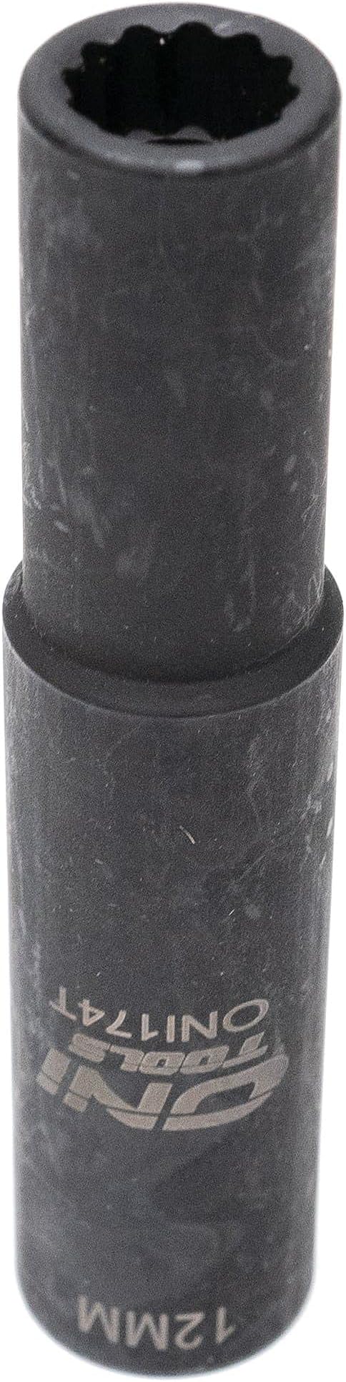 Detroit Diesel J-44706 Socket 60 Series Engine Rocker Arm Shaft Tool Alternative 12MM 12PT 1/2 Inch Drive Thin Wall Extra Deep Superseded from J-36003-A by Oni Tools
