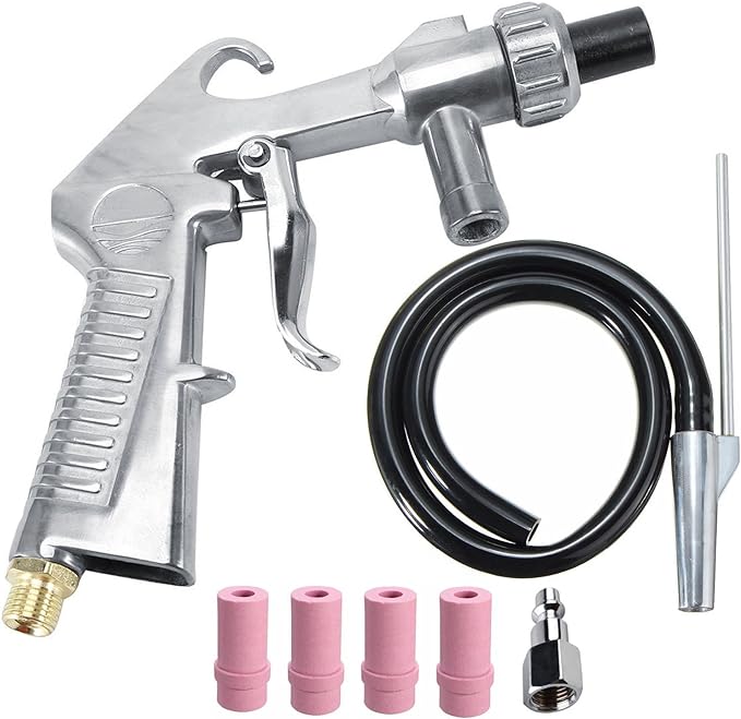 Sand Blaster Kit Blasting Sandblaster Siphon Feed Gun Nozzle Rust Remove Abrasive Sand Blasting for Sandblast Cabinets