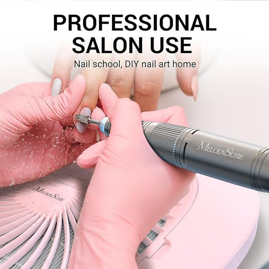 MelodySusie Professional Classic Nail Dust Collector with Powerful Suction, SPro 4000RPM Nail Vacuum Fan with 2 Suction Modes & Reusable Filter As An Essential Tool for Nai Tech &Salon Use,Pink