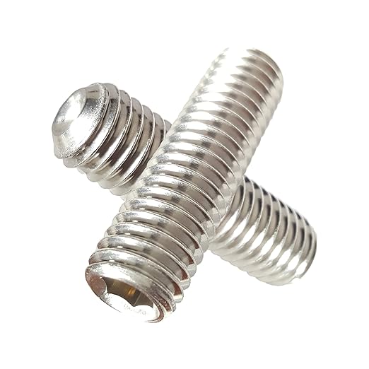 M4-0.70 x 8MM Socket Set Screws, Allen Socket Drive, Din 916, Stainless Steel A2, Full Thread, Bright Finish, Cup Point, Quantity 100 by Fastenere