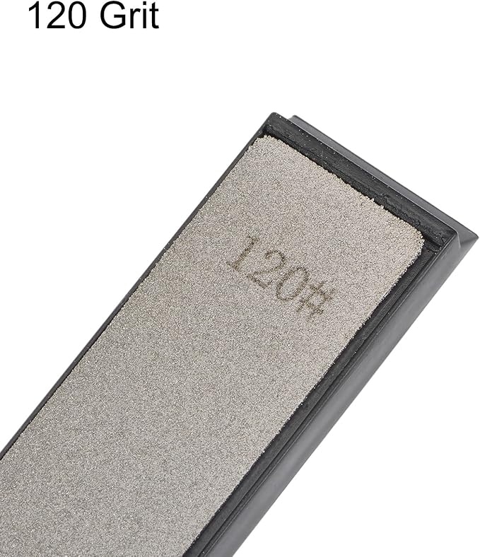 uxcell Diamond Sharpening Stones 120 Grit Whetstone Knife Sharpener Stone with Non-Slip Base