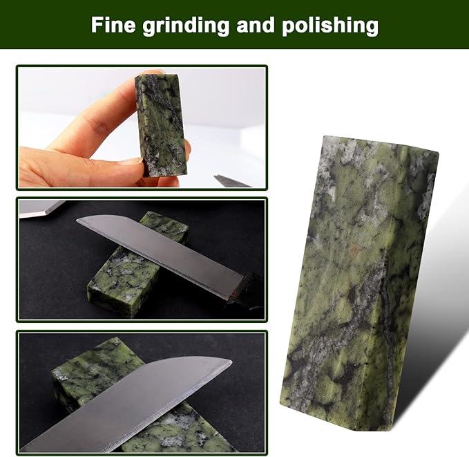 Mini Knife Sharpening Stone 1PC 10000# Whetstone Final Fine Polished Natural green Sharpener Oilstone (2 x 0.8 x 0.4 Inch)