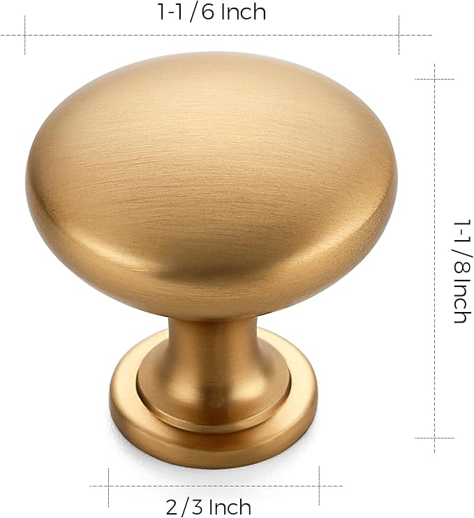 Ravinte 5 Pack Kitchen Cabinet Knobs Dresser Knobs Drawer Champagne Bronze Drawer Pulls Door Dresser Handles for Cupboard