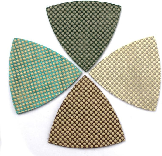 Glass Triangular Sanding Pads,Diamond Triangular Polishing Pads for Granite Marble Glass Concrete by Z-LION