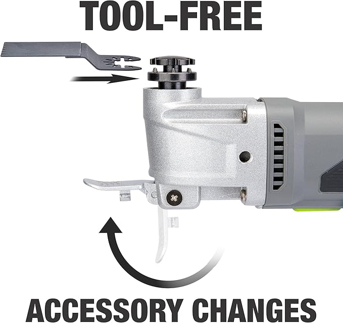 Genesis Oscillating Tool 3.5 Amp Oscillating Multi Tool with 3.7째 Oscillation Angle, 6 Variable-Speeds with 16-Piece Accessory Set, Storage Box, Carrying Bag, and 2 Year Warranty (GMT35T)