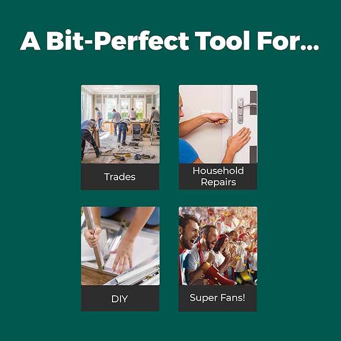 MEGAPRO짰 NHL짰 Team Edition Multi-bit Screwdriver | Officially Licensed NHL짰 Gear | Durable, Ergonomic, Pro-Grade Screwdriver (Minnesota Wild짰)