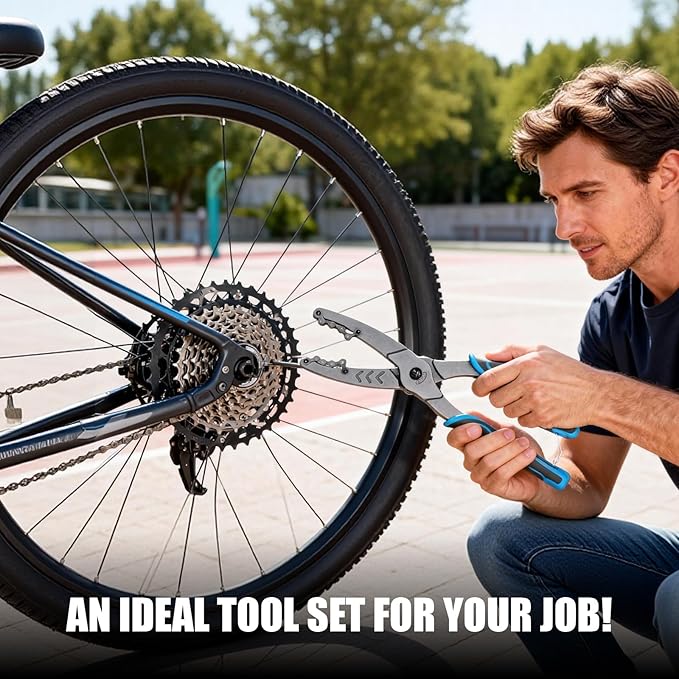 Cassette Removal Tool, Chain Whip Alternative for 7-12 Speed Bikes, Forged Steel Pliers with Non-Slip Handle