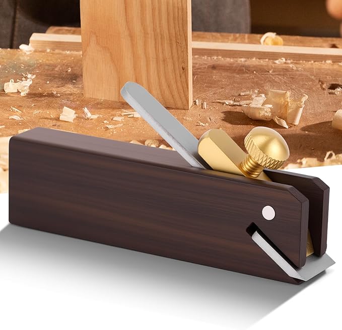 Mini Wood Planer, 3 inch Wood Hand Planer Ebony Woodworking Plane for Planing Smoothing Flat Bottom Trimming Perfect for Carpenter DIY Cutting Tool for Woodworking