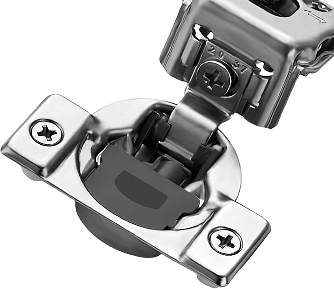 Ravinte 10 Pack 5 Pair 1-1/4 inch Overlay Cabinet Hinges Kitchen Soft Close Hidden Door for Kitchen Cabinet Stainless Steel Adjustable Hinges Satin Nickel Hardware
