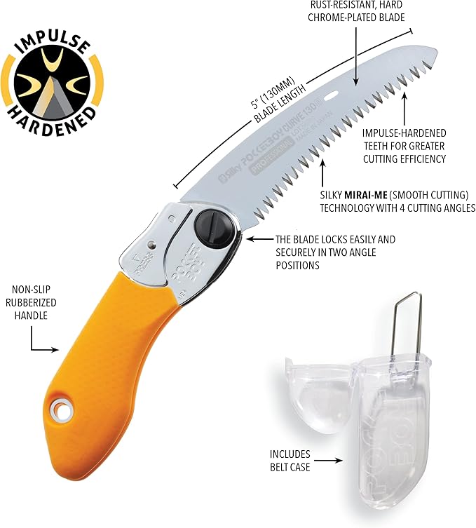 Silky - 726-13 Professional Series PocketBoy Curved Blade Folding Saw 130mm Large Teeth