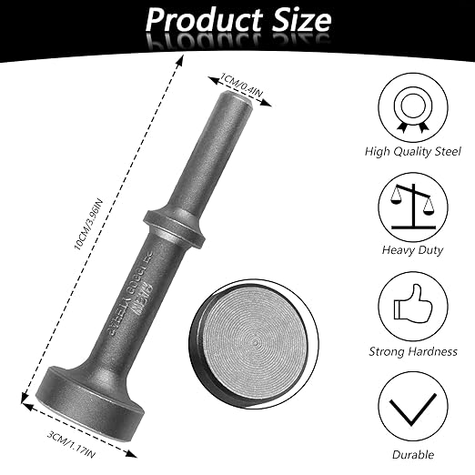 31982 Air Hammer Bits, 4-Inch Air Hammer, Black Coated Anti-Oxidation Air Hammer Attachments, Air Hammer Chisel to Help Remove Stuck and Frozen Nuts and Bolts