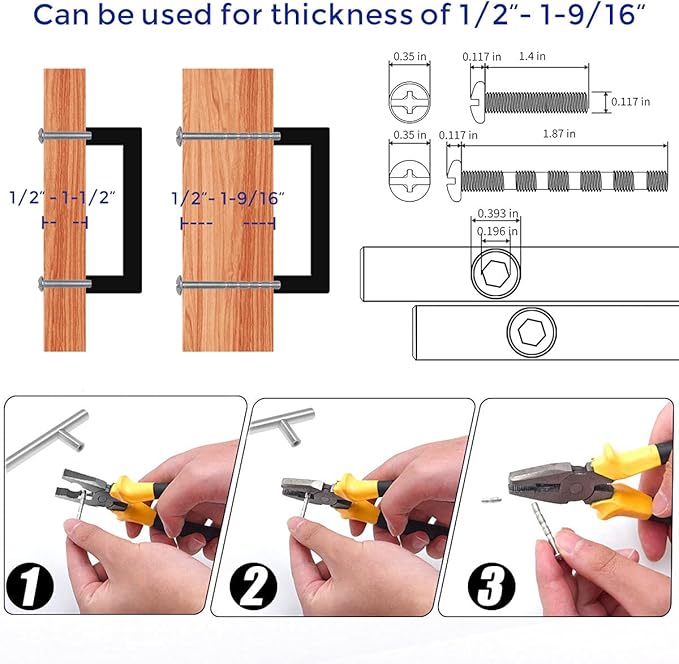 Ravinte 15 Pack Solid 3 Inch Center to Center Slim Square Bar Drawer Handles Kitchen Cabinet Handles Black Drawer Pulls Kitchen Cabinet Hardware Handles Matte Black Cabinet Pulls