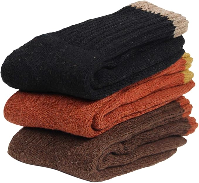 BomKinta Boot Socks for Women Winter Solid Thick Warm Socks Cozy Crew Socks Christmas Gift
