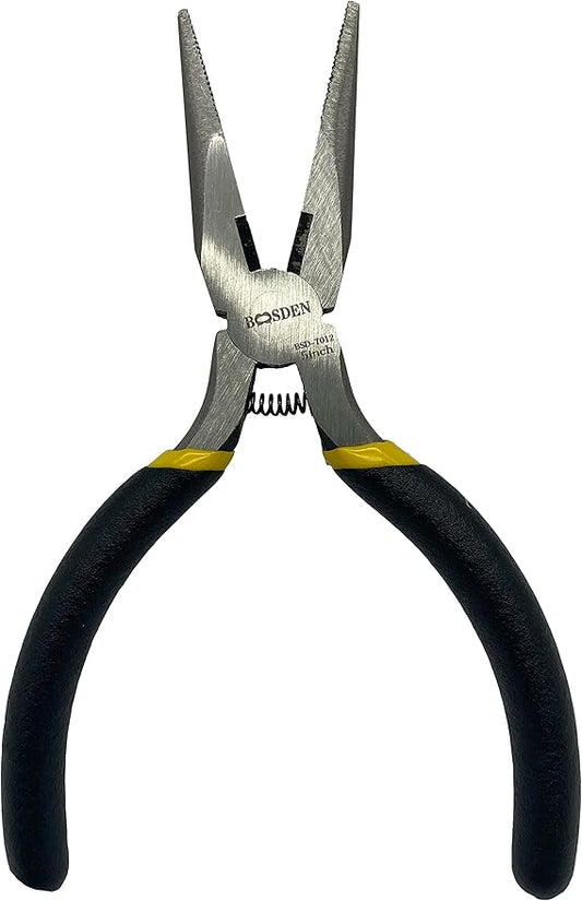 BOOSDEN 5" Needle Nose Pliers, Mini, Jewelry Making, Electronics Repair