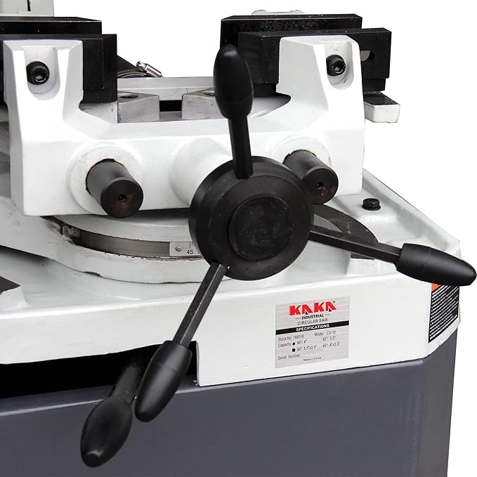 KAKA INDUSTRIAL Circular Coldsaw, 12 inch Heavy Duty Manual Metal Cutting Saw, 1.7HP 3-Phase Motor, 22/44 RPM Double Speed, with Swivel Head and Coolant System for Steel & Ferrous Metals - CS-12
