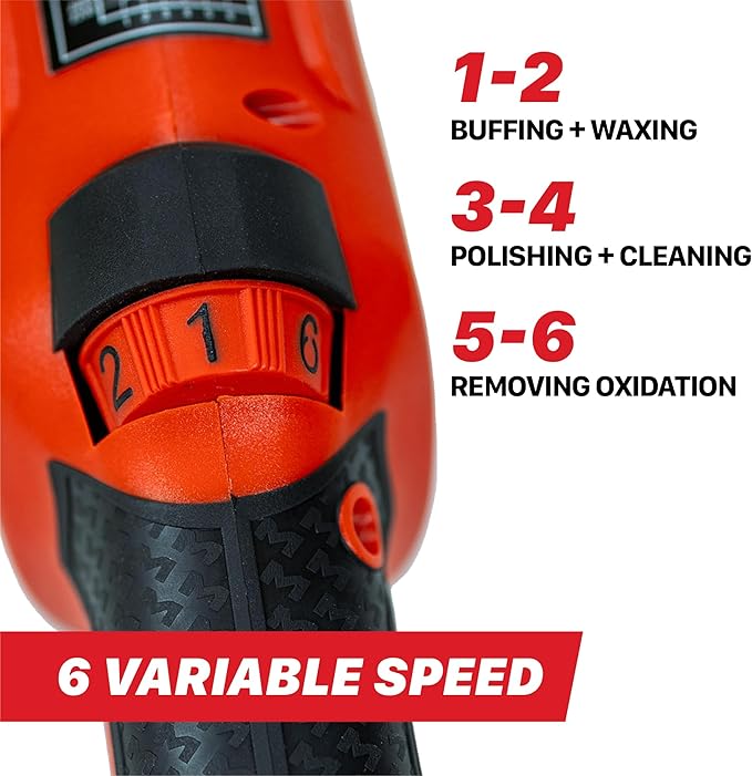 Maxshine MB15 Pro Brushless DA Polisher | 15mm Throw, 5??Plate, 1200W Motor, 6-Speed, 5/16??24 Thread | Auto, Boat & Marine Detailing Tool for Paint Correction, Swirl & Scratch Removal