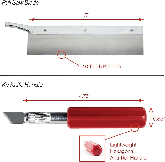 Excel Blades 6-Inch Metal Mitre Box Set ??Aluminum & Steel Precision Cutting Tool with K5 Handle & Razor Pull Saw for Wood, Plastic & Soft Metals ??45째 & 90째 Cutting Angles, Made in USA