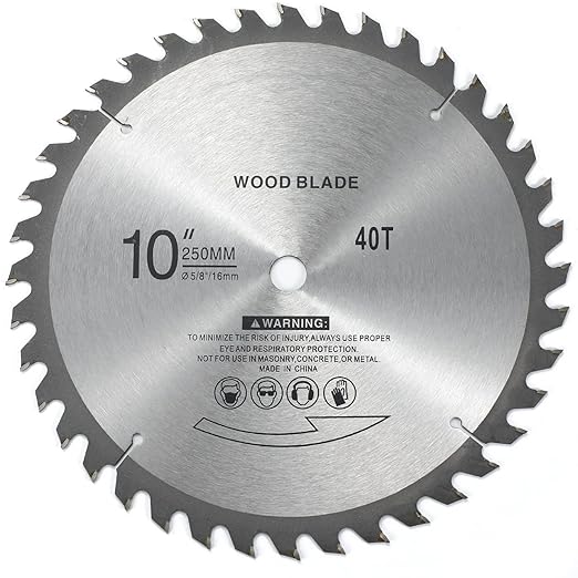 10" 40T Carbide Tip Miter Saw Blade Bench Saw Blade Ciucular Saw Blade for Wood Working