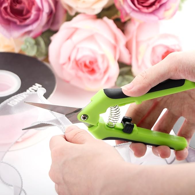 BAOFALI Ergonomic Spring-Action Scissors,Spring-Loaded Craft Shears with Stainless Steel Blades,for Cutting Intricate Details and Tight Patterns for People with Arthritis or Limited Hand Strength