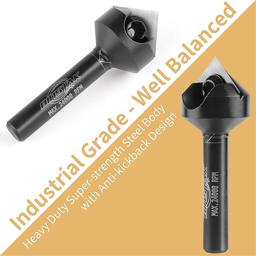 90 Degree V Groove Router Bit 1/4 Inch Shank, Carbide Insert Wood CNC Router Bits for Woodworking Engraving Carving