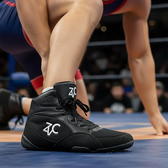 ZVC Wrestling Shoes Men Boxing Shoes for Fighting Shoes Powerlifting Bodybuilding Boots Footwear