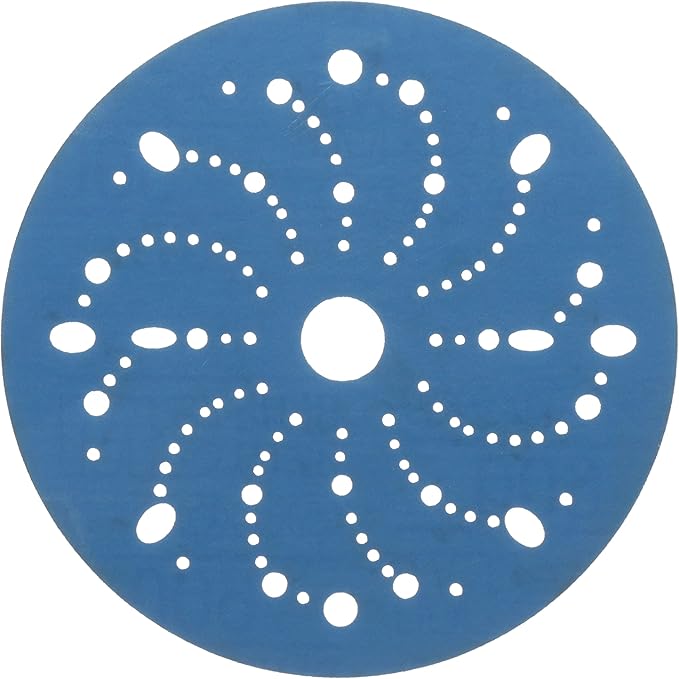 3M Hookit Blue Abrasive Discs 36183, Multi-Hole, Blend Preparation, Paint Preparation, 6 in, 600 Grade, 50 Discs/Carton