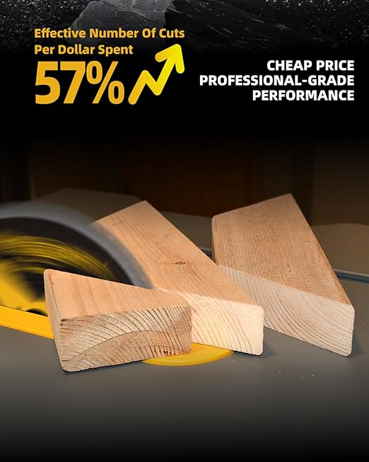 ANGELSWORD 10 Inch Table Saw Blade/Miter Saw Blade, 40T for Ripping, Cross Cutting&60T for Fine Finish Wood Cutting, 2 Pack