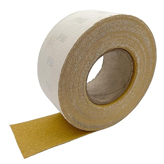 80 Grit Hook and Loop Sandpaper Roll, 2-3/4" X 20 Yard Aluminium Oxide Hook-and-Loop Backed Sand Paper Emery Cloth for Wood Furniture Finishing Metal Sanding Polishing and Woodworking