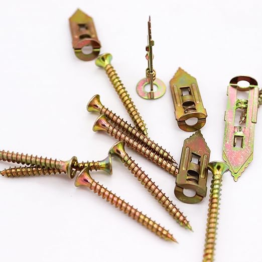 Self Drilling Drywall Anchor Kit 160pcs - Carbon Steel Zinc Expansion Anchors with Self Tapping Screws AXK