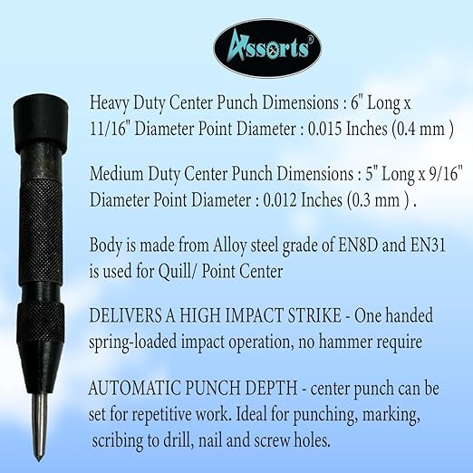 Quality Automatic Center Punch-Adjustable Force (Heavy duty)