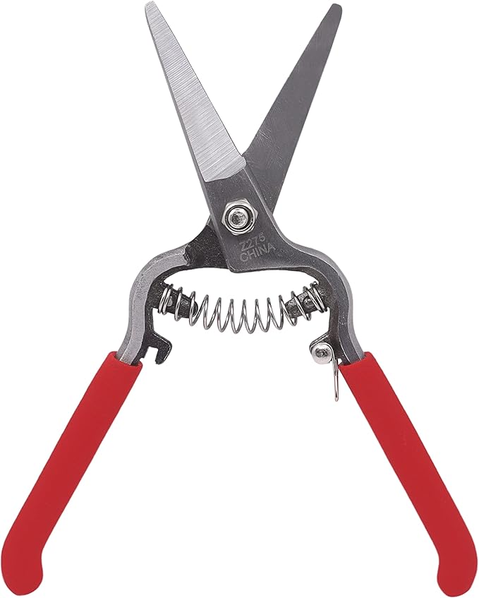 Zenport Z275 Needlenose Shear, Flower, 8-Inch Heavy Duty Forged Steel Straight Blade