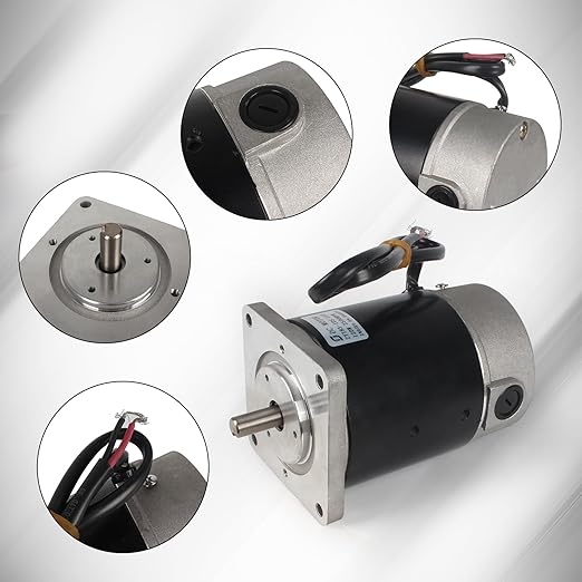 RATTMMOTOR ZYT83-10S Brushed Lathe Motor 120W 110V 2500RPM, M10 Shaft Brushed DC Spindle Motor for Metal Lathe Machine Replacement Part Accessories CJ0618
