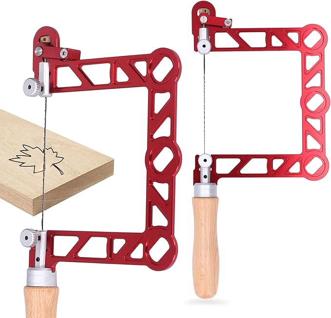 Hand Coping Saw, Mini Coping U Shape Handsaw with Wooden Handle, for Jewelry Making, Woodworking (4 Inch)