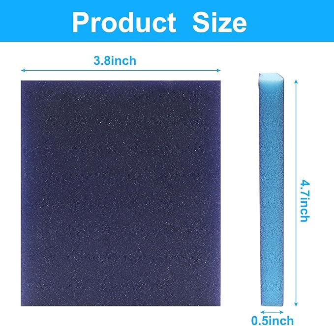 16 Pack Sanding Sponge, 120 Grit Washable and Reusable Sanding Blocks for Wood, Metal, Drywall, and More, Ideal for Flat and Irregular Surfaces, Robust and Versatile for Wet or Dry Use