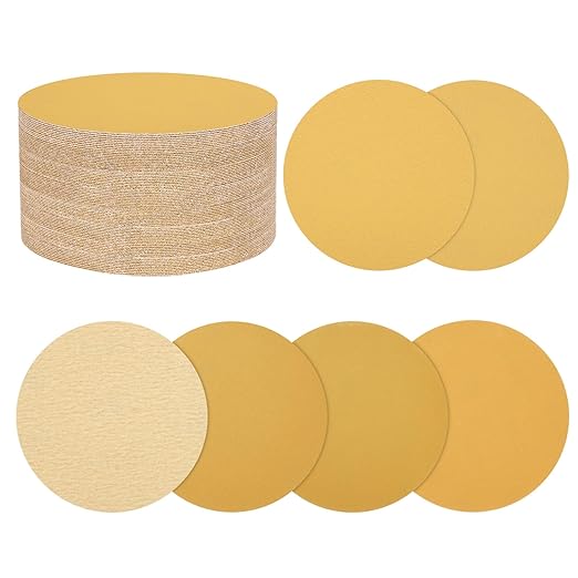 120 Pack Sanding Disc Kit 6 Inch 80/120/180/240/320/400 Grit Hook and Loop Random Orbital Sandpaper for Drywall Sander Wood Metal