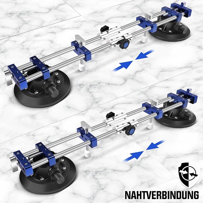Right Angle 90-270 Degree Countertop Seam Setter 2 Pack with 7?섃?Vacuum Cups for Seam Joining and Leveling, Professional Stone Setter Installation Tool for Granite, Stone, Marble, Slab Tile