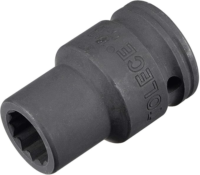 uxcell 3/4-Inch Drive 19mm 12-Point Impact Socket, CR-MO Steel 56mm Length, Standard Metric Sizes