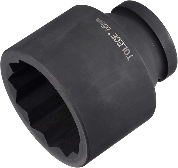 uxcell 1-Inch Drive 65mm 12-Point Impact Socket, CR-MO Steel 97mm Length, Standard Metric Sizes