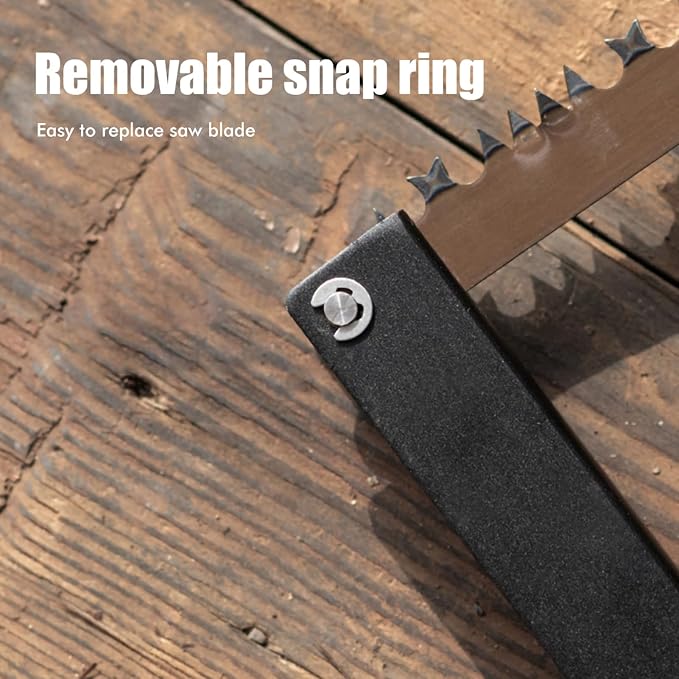 Folding Bow Saw,Rectangular Camp Saw Folding Hand Saw for Backpacking Hiking Camping Pruning and Bushcraft (black)
