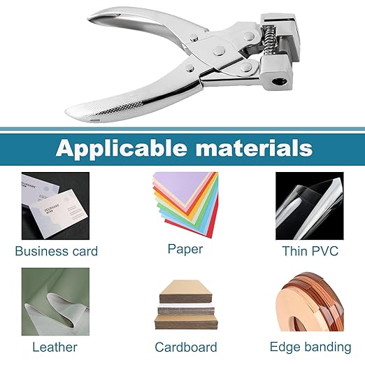 Heavy Duty T Slot Shape Hole Punch, Handheld Tag Punches Airplane Hole Punch Butterfly T-Hook Clamp Pliers Cutter for Paper Crafts, Badge & ID Card, PVC Cardboard(Silver)