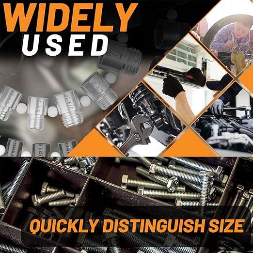 Nut and Bolt Thread Checker ??High Speed Steel Thread Checker Standard and Metric ??Complete SAE Male Female Gauge ??Accurate Measurements