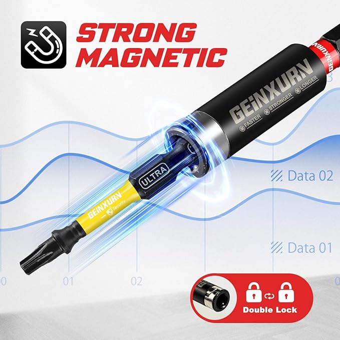 Impact Security Torx Screwdriver Bits Set,26Pcs 1??2?쒶agnetic竊늇T7-TT40竊뎂2 Steel Multi Star Driver Bits and 1Pc Bit Holder with Color Coded Base