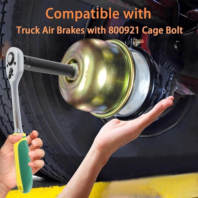 3/4" Socket Truck Cage Bolt Socket Tool Removal Puller Cagebolt Release Bolt Removal Tool Compatible with Truck Air Brakes with 800921 Cage Bolt, Extra Deep 3/4" Socket 1/2" Drive