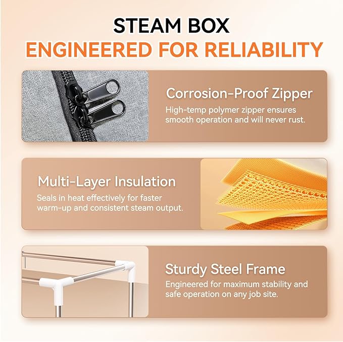 Wood Bending Steam Generator Kit with 55" Large Foldable Steam Box, Wood Steamer for Bending Wood, Tool-Free Assembly Wood Bending Machine for Curved Woodworking Projects